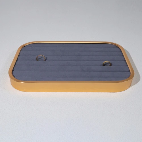 customize metal display tray jewelry display slot ring display tray