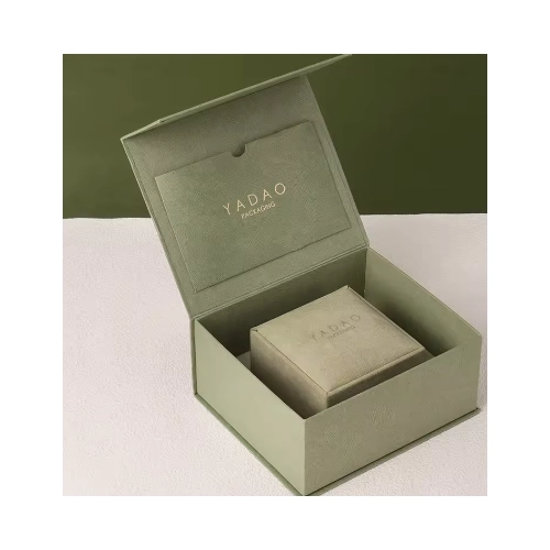 Green Magnetic Rigid Paper Jewelry Gift Box