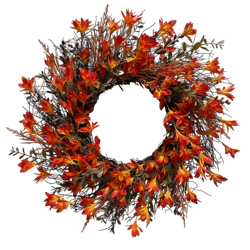 China Senmasine 22 inch kunstmatige Forsythia herfstkrans voor muur voordeur hangende herfstoogst decoratief fabrikant