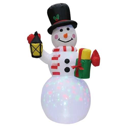 Senmasine Boneco de neve de Natal inflável interno e externo para decoração de quintal com luzes LED