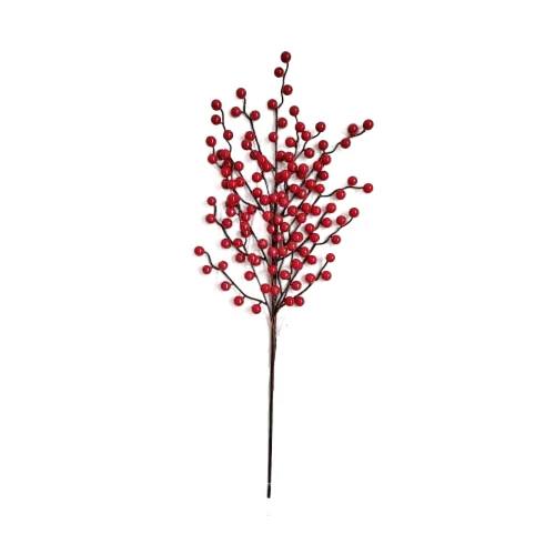 Senmasine クリスマスツリーリースホリデーホームデコレーション用人工赤いベリーピック