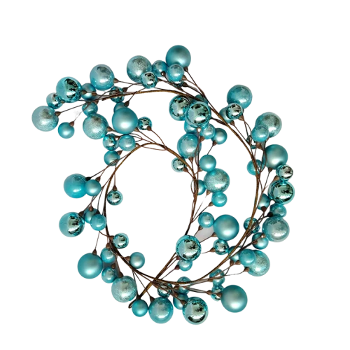 China Senmasine blaue Kugeln, 1,8 m, Kugeln, Girlanden für Weihnachten, Feiertage, Wand, Zuhause, Hängedekoration Hersteller