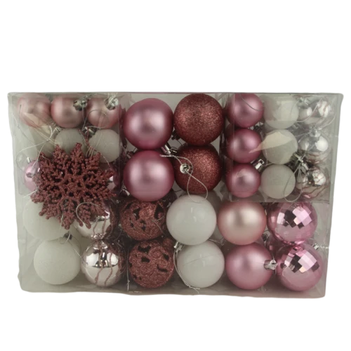 Senmasine 100-teiliges Weihnachtskugel-Set für Feiertagskranz, Party, DIY-Dekoration, hängende Weihnachtsornamente