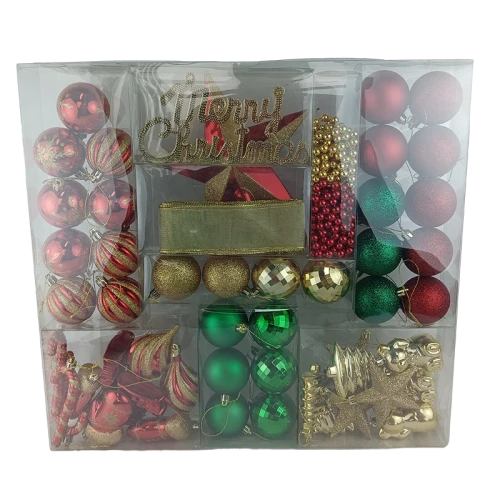 Set di palline di Natale Senmasine per ornamenti da appendere all'albero di Natale, regali infrangibili per decorazioni natalizie