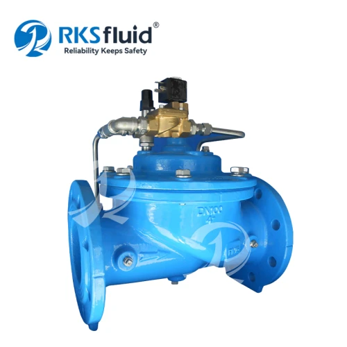 Cina Valvola di controllo solenoide acqua in ghisa sferoidale K600 DN100 PN16 produttore