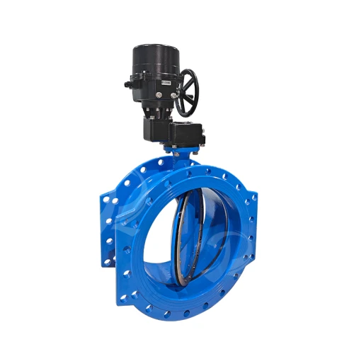 China High Quality Factory supply DN1000 Electric Actuation Flange Double Eccentric Butterfly Valve PN10 PN16 for Drinking Water manufacturer