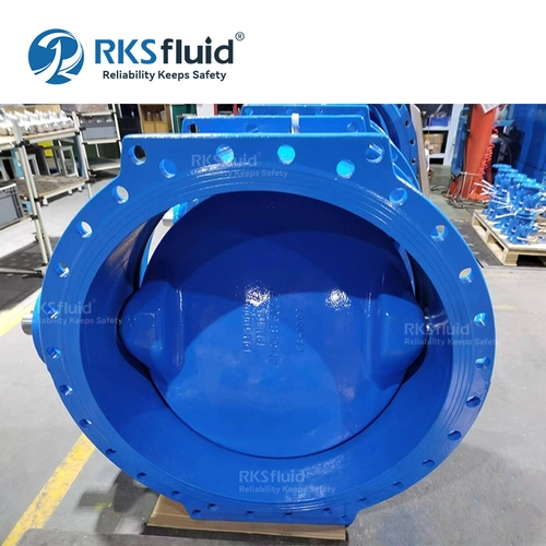 RKSfluid Ventilfabrik, schnelle Lieferung Hochtemperatur-Doppelexzenter-Absperrklappe aus duktilem Eisen DN1000 für Wasserprojekte