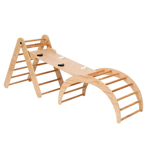 China Climbing Set Sensory Training Equipment Home Children's Indooraword Frame Folding Slide Triangle Jumpsuit Rock Climbing Frame manufacturer