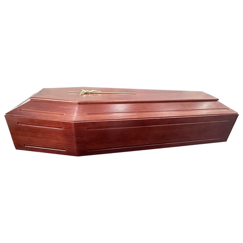 Wholesale European Style Paulownia Solid Wood Coffin Cheap Adult Funeral Urn for Ashes Memorial Brass Product - COPY - bji57n