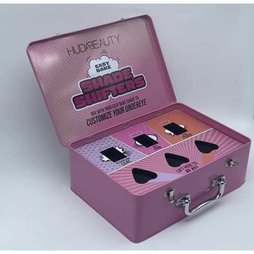 Make-up-Aufbewahrungs-Geschenkbox, individuell bedruckte Kosmetik, organisiert Metalldose mit Griff