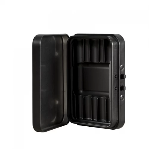 80*58*15MM Wholesale Custom Logo High Quality Black Child Resistant Tin Box Low Moq Cr Tin with Hinged Lids for Mints Pill Gummies