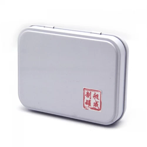 Metal Tin Box with Hinge Lid or Cosmetic Candy Lip Balm Gummy Perfume Cologne Jewerly Tea Cookie Cake Storage 110×81×24MM