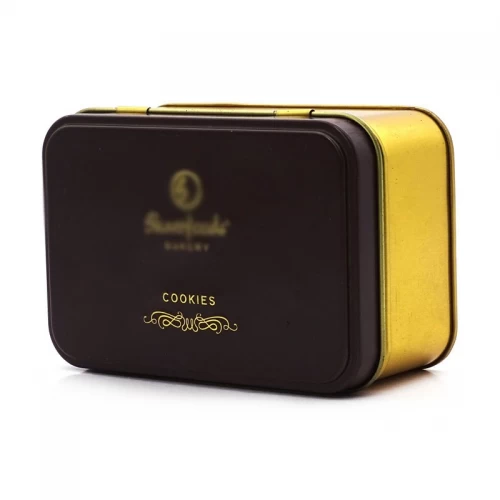 Food-grade Tinplate Rectangle Metal Tin Boxes for Chocolate Cookie Packaging with Airtight Lid