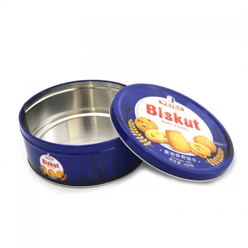 Custom Round Biscuit Cookies Tin Box