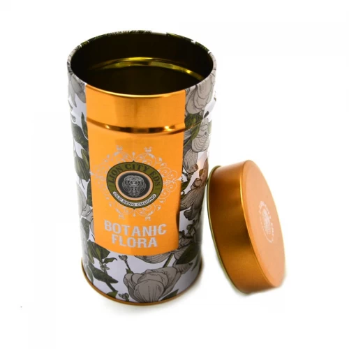 Custom Coffe Tea Tin Container Round Cookies Busicuit Tin Box