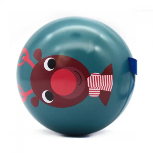 Factory Custom Tinplate Candy Sweet Packaging Sphere Metal Can Ornaments Christmas Ball Tin Box