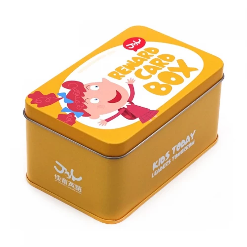 Food Grade Tinplate Custom Hinge Tin Case Rectangular Tin Box For Gifts Accessories Tools Chocolate Candy