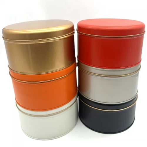 Custom Tinplate Food Grade Packaging Tin Box Cookie Round Tin Can