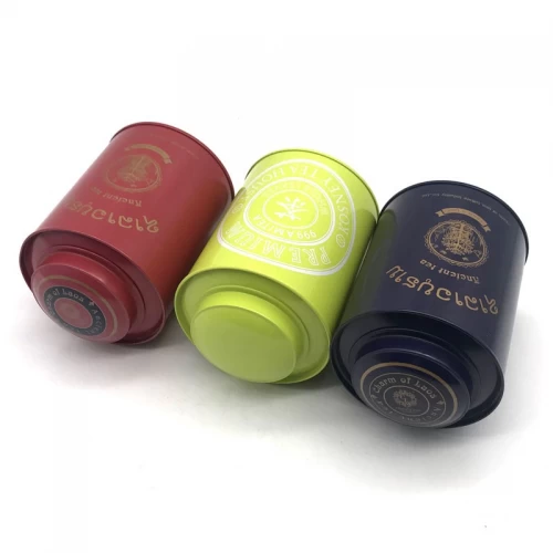 Manufacturers Wholesale Food Grade Empty Coffee Tea Tin Box Airtight Round LooseTea Tin