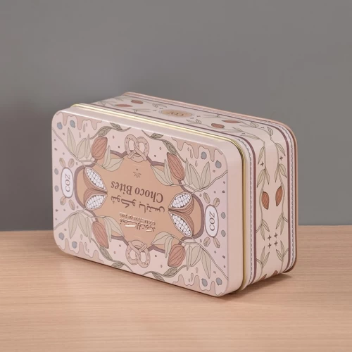 Custom Food Grade Rectangular Chocolate Tin Box Packaging