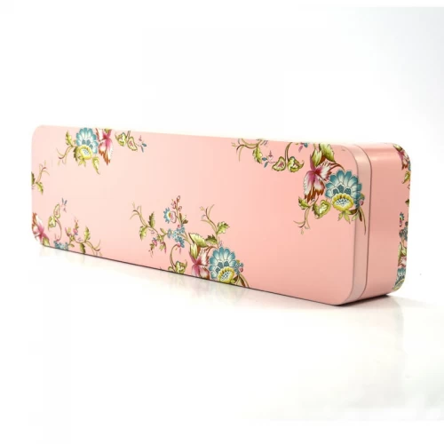 Custom Long Rectangle Christmas Decorative Tin Box
