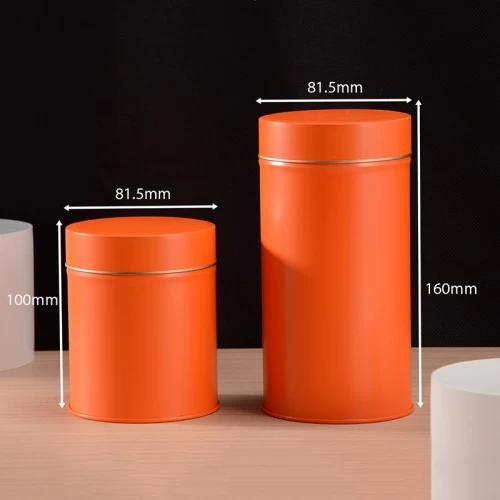 Round tin can packaging in stock