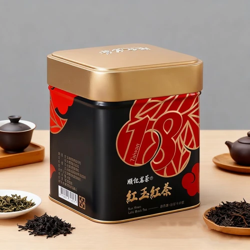 Custom Printed Square Tea Tin Can Packaging