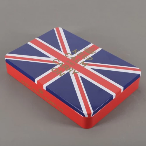 علب صفيح تخزين معدنية مستطيلة مصنوعة حسب الطلب من المصنع