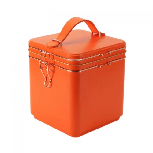 Wholesale Square Tin Gift Boxes With Handle And Clasp