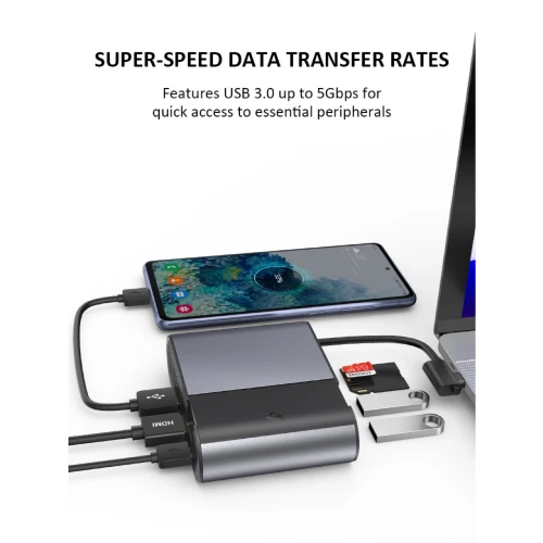 Foldable Desktop Docking Station for iPhone 15 | 4K HDMI Display & Fast Charging Hub Manufacturer