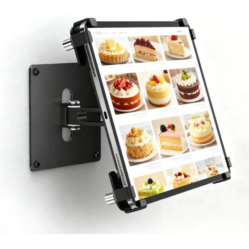 360° Rotating Anti-Theft Tablet Wall Mount | Heavy-Duty Aluminum Lockable Tablet Holder for 9.7–13 Inch Tablets