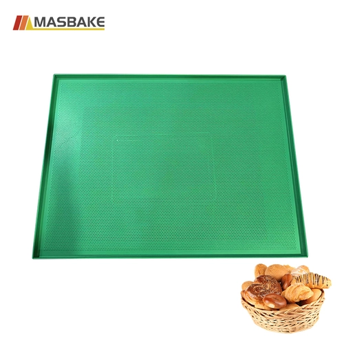China 600×800mm Green Non-Stick Perforated Baking Tray manufacturer