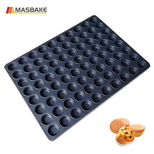 Commercial Grade 80-Mold Mini Round Muffin Pan