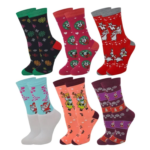 ‌OEM Funny Pattern Men's Cotton Socks - Novelty Crazy Design Gift for Men