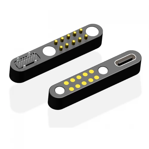 China 10pin magnetic male female pogo pin connector for iPad and other smart charger devices manufacturer