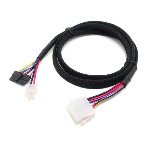 China Customized 5557 4.2MM 2x5pin to MX3.0 8PIN +4.2MM 2PIN Splitter Y Wiring Harness Cable With Brackets manufacturer