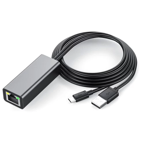 China Goochain 2 IN 1 Ethernet-adapter, micro-USB Ethernet-adapter met kabel en netsnoer fabrikant