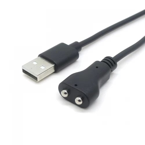 China Hochwertiger kundenspezifischer USB-bis 2-Stiftmagnet-Rund-Pogo-Pogo-Pin-Kabel Hersteller