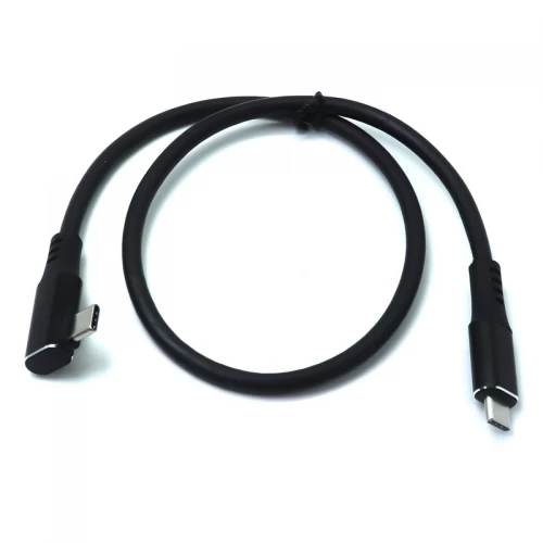 중국 직각 USB Type-C 남성 대 USB-C 남성 케이블-맞춤형 전력 및 데이터 케이블 제조업체 | ISO 13485 & ISO 9001 인증 제조업체