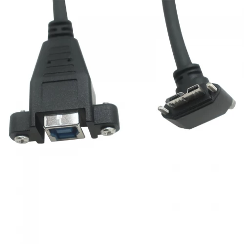 China Panel Mount USB 3.0 A Female to Screw Lock Micro USB 3.0 B Male Cable – High-Speed Data Cable | ISO13485 & ISO9001 Certified Manufacturer manufacturer