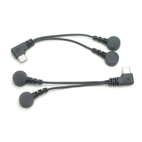 Custom 90° USB-C to dual magnetic 3.5mm electrode cable for TENS,OEM ...