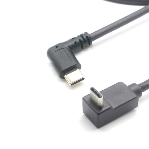 中国 USB Type-C 公头侧弯转 Type-C 公头直角电缆 |定制弯角 USB-C 电缆制造商 制造商