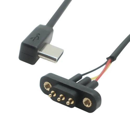 中国 OPEN TO Coiled Cable to 3Pin Pogo Pin Connector for Tablet Charging | Custom Magnetic Spring Cable Manufacturer - COPY - k68a20 制造商