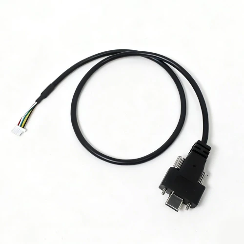 Cina Cavo connettore USB tipo C maschio a SHR-05V-S-B con doppio bloccaggio a vite | Produttore di cavi USB industriali personalizzati produttore