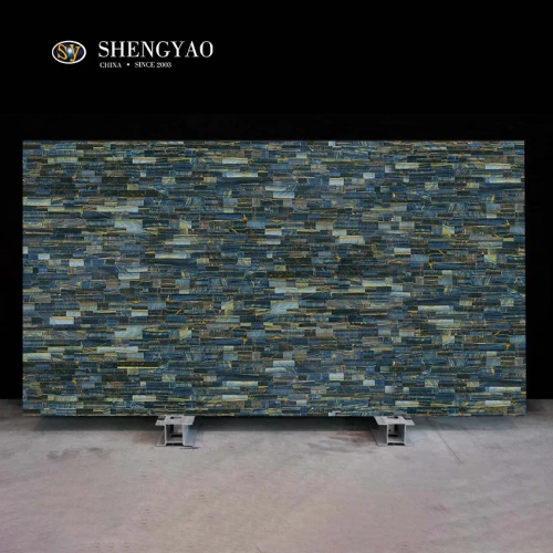 Blue Tiger Eye Stone Gemstone Slab atacado