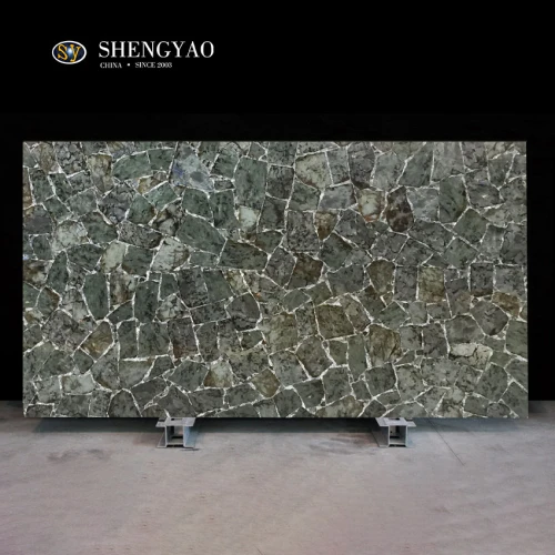 Labradorite naturale SLab con lamina di nastro | Fornitore di lastre di pietre preziose Cina