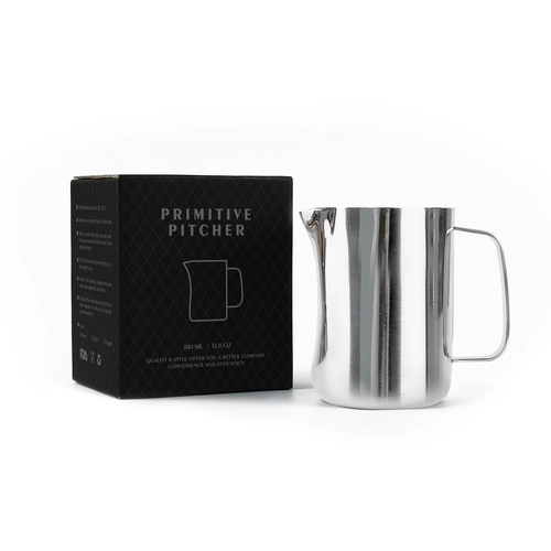 China Factory Direct Custom Logo 380ml 500ml Food Grade Stainless Steel Milk Jug Black Silver Coffee Milk Jug Frothing Pitcher manufacturer