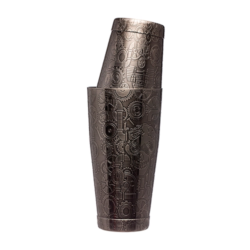 China Food Grade Black Stainless Steel Cocktail Shaker Custom Boston Shaker For Bar Party manufacturer