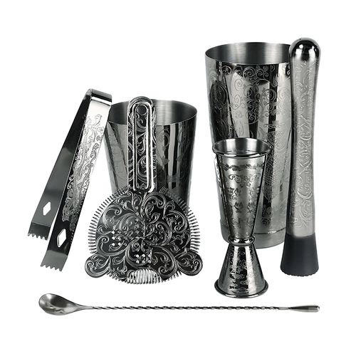 China Food Grade Stainless Steel Cocktail Shaker Set Designed Bartender Tools Boston Shaker Set China Supplier manufacturer