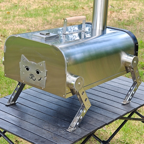 China Portable Outdoor Pizza Oven Wood Fired Stainless Steel Pizza Oven For Backyard Party manufacturer